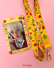 Load image into Gallery viewer, Apple Bunny card lanyard