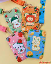 Load image into Gallery viewer, Tangerine Bunny card lanyard