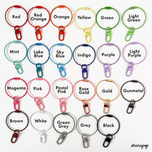 Load image into Gallery viewer, Wire ring & snap clasp system | Secure clasp for photocard holders, plushies, and more