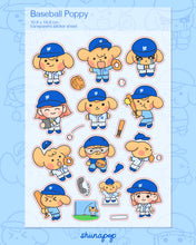Load image into Gallery viewer, Baseball Puppy sticker sheet

