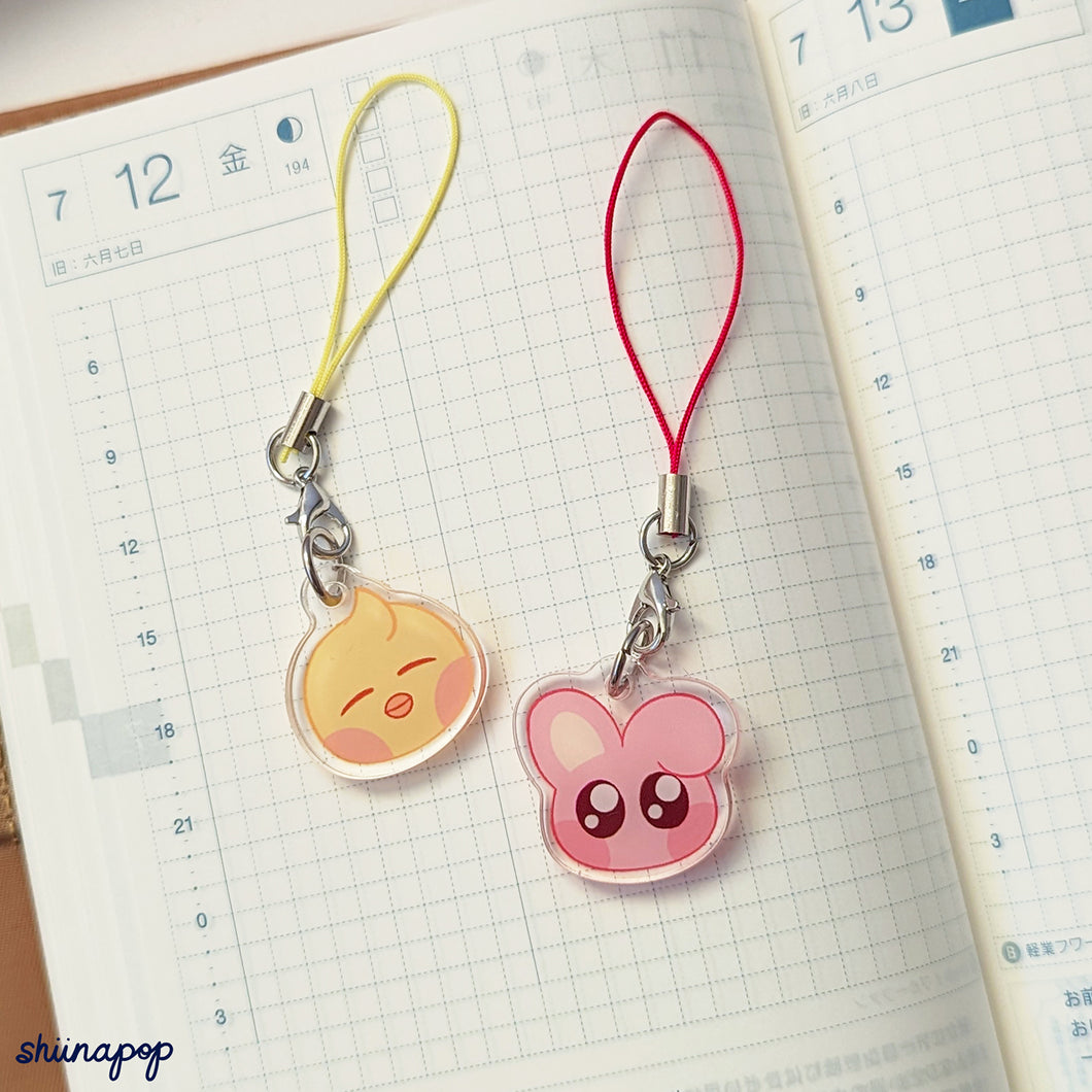 Pink Bun & Ducky mini charms