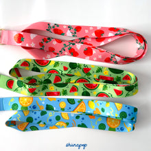 Load image into Gallery viewer, Watermelon Bunny card lanyard
