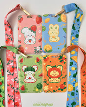 Load image into Gallery viewer, Tangerine Bunny card lanyard
