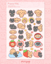 Load image into Gallery viewer, Puppy Kitty sticker sheet
