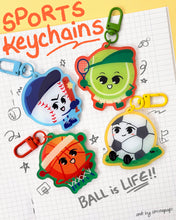 Load image into Gallery viewer, Sports keychains
