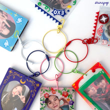 Load image into Gallery viewer, Wire ring &amp; snap clasp system | Secure clasp for photocard holders, plushies, and more
