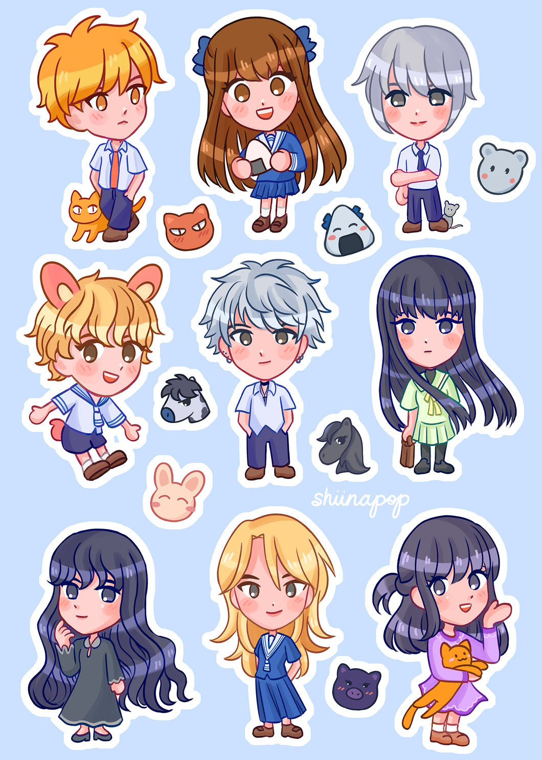 Furuba sticker sheet